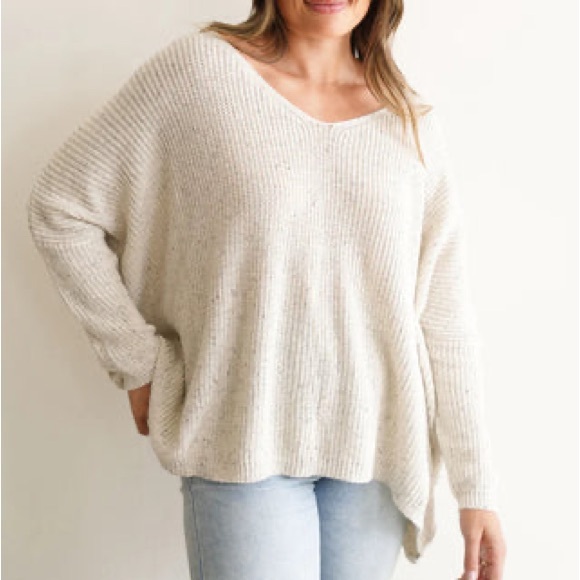 CJLA Rhea Oversized Knit Sweater Gray S/M - Picture 3 of 3